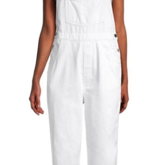 WEWOREWHAT BASIC Overalls LONG Denim jeans White - Picture 4 of 6